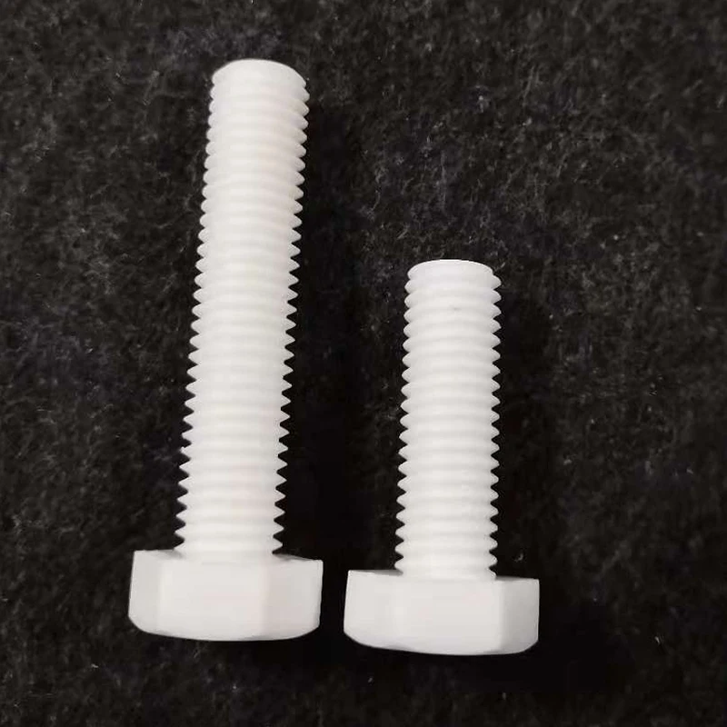 

2pcs M12 Polypropylene PP Hexagonal plastic bolt Acid alkali resistant Plastic screw preservative 50mm-100mm Length