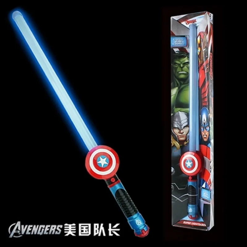

New Fashion Avenger Super Hero captain america Steve Rogers figure Light-Emitting & Sound Cosplay property Toys Metallic Shield