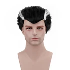 Парики из синтетических волос 4 дюйма, черные, белые, красные, вечерние термостойкие парики для косплея на Хэллоуин