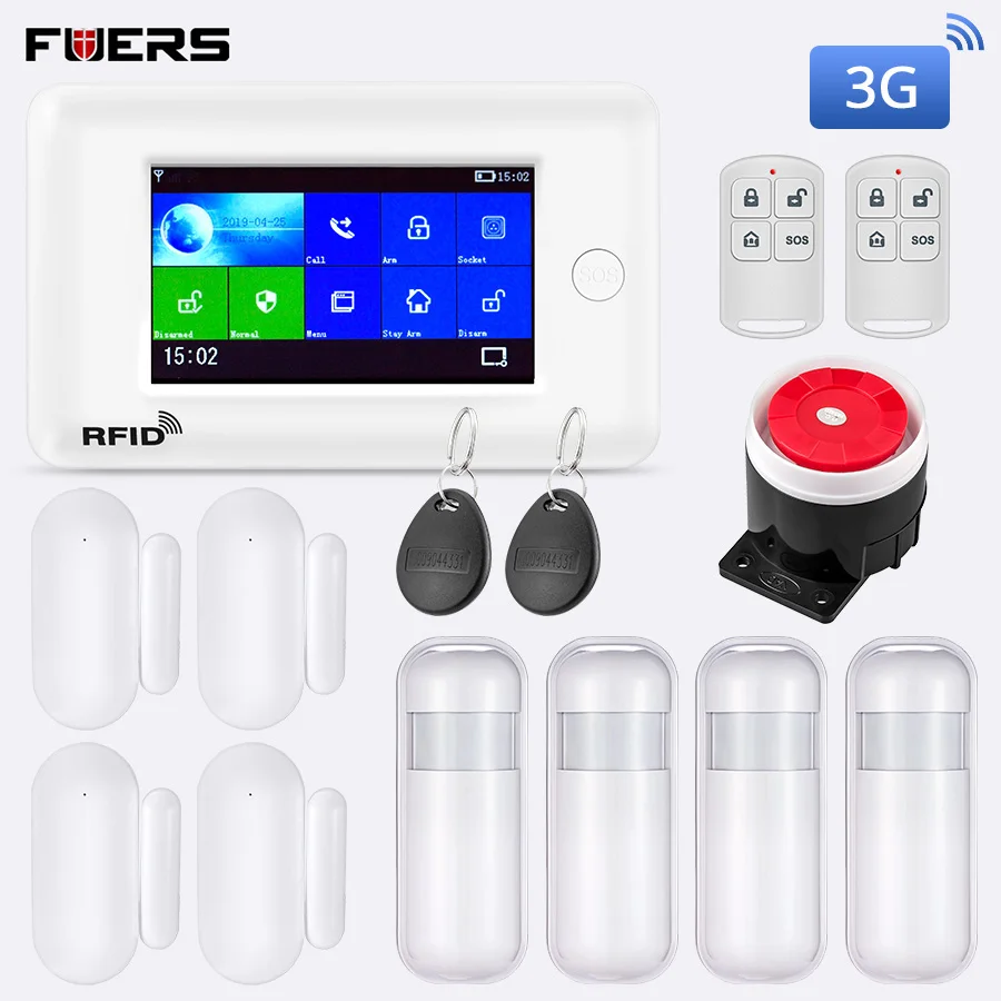 FUERS PG106 2G 3g GPRS беспроводной WiFi GSM Противоугонная домашняя система охранной