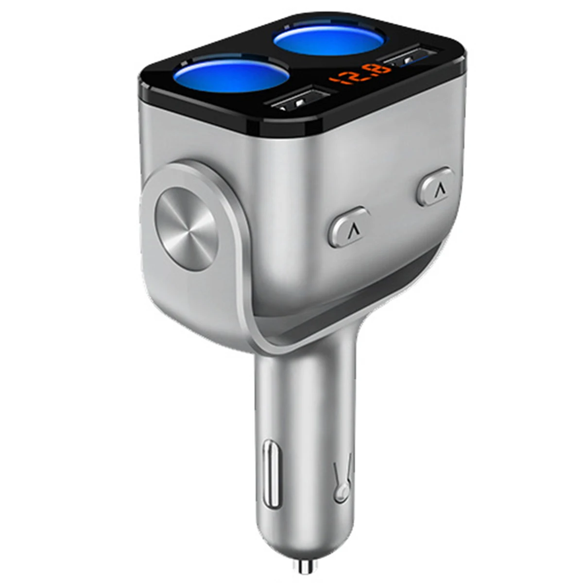 DC12-24V автомобиля ЖК-дисплей разветвитель прикуривателя с двумя портами USB Порты и разъёмы Мощность адаптер QC3.0 быстро Зарядное устройство розетка с Светодиодный индикатор