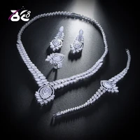 be 8 sparking luxury bridal wedding jewelry sets aaa cubic zircon 4pcs jewelry set for women fashion jewelry dinner party s150