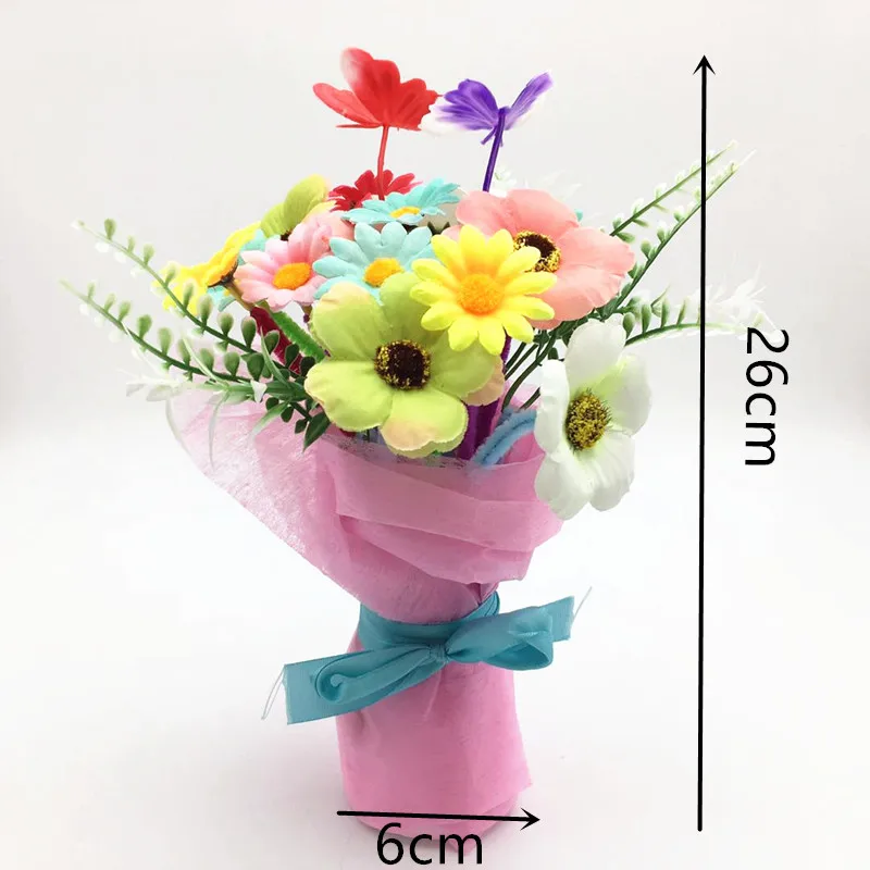 Happyxuan 5 шт. креативный букет ручной работы Цветы Дети DIY игрушки Наборы день отцов ремесла Начальная школа образование учителя подарок