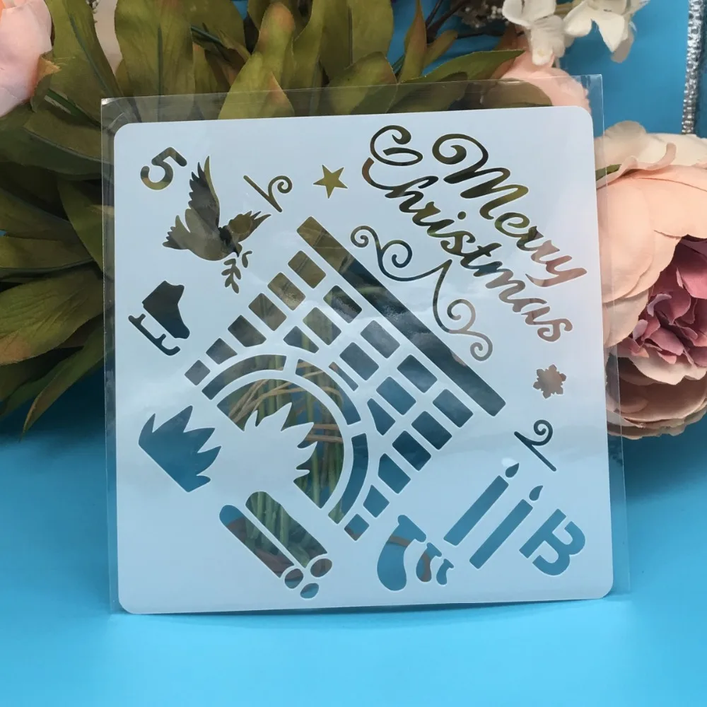 Новинка 5 дюймов Рождественский Триумфальная арка наслоения Трафареты стены