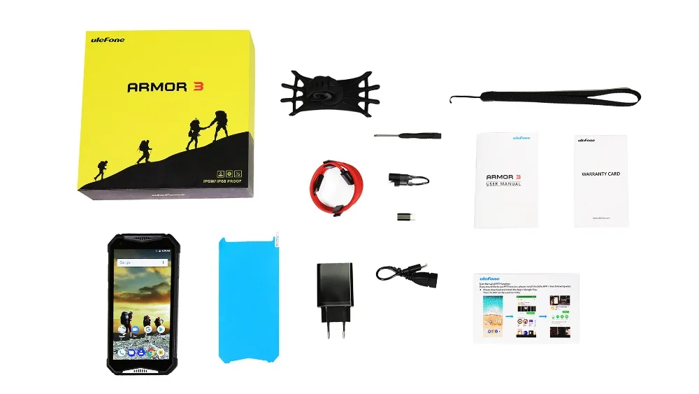 Ulefone Броня 3 10300 мАч 21MP смартфон IP69K IP68 Водонепроницаемый 5 7 "FHD MT6763 Octa Core 4 GB 64 NFC