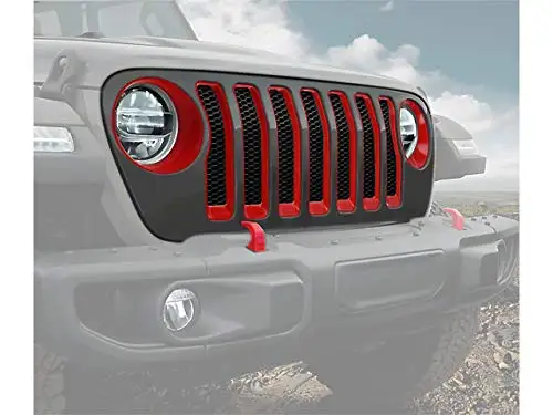 Для Jeep Wrangler JL 2008 сетчатая решетка гриля вставка + передняя фара Trn светильник вая