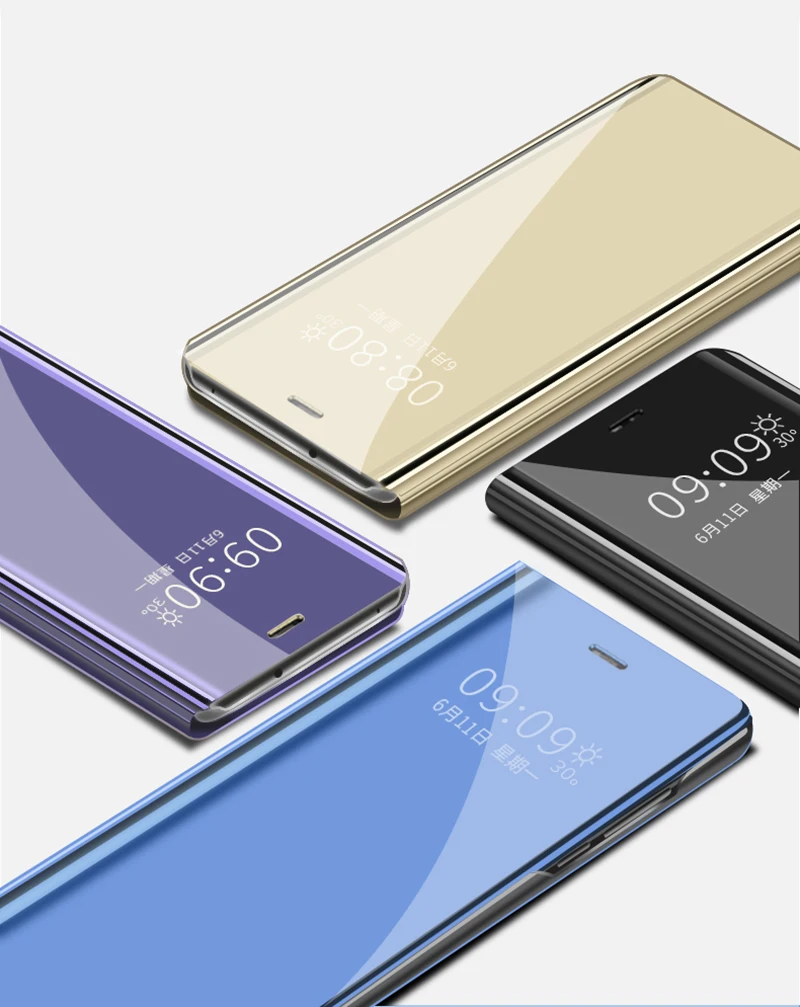Умный зеркальный Чехол С Откидывающейся Крышкой для huawei P20 Коврики 20 Lite рro P10 Honor 10