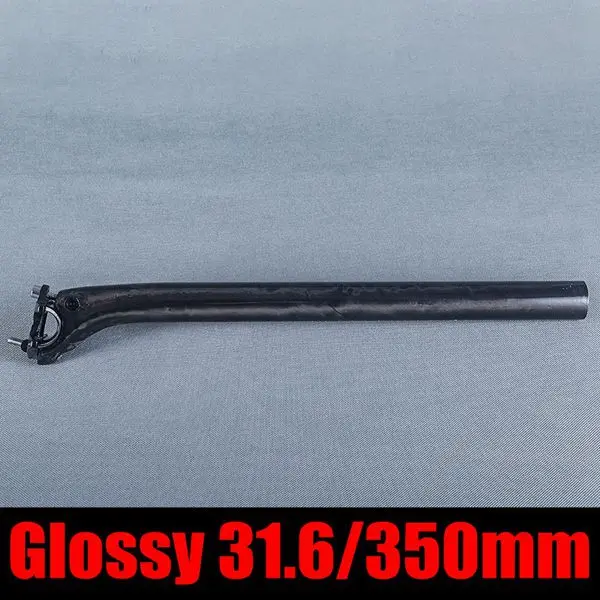 GLOSS 31.6X350mm Матовый/G UD углеродное волокно велосипедный Подседельный штырь для горного велосипеда, горного велосипеда подседельный штырь 27,2/30,8/31,6 мм - Цвет: GLOSS 31.6X350mm