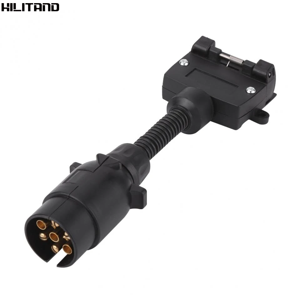 7 контактный переходник с вилкой для прицепа Круглый Штекерный разъем плоским