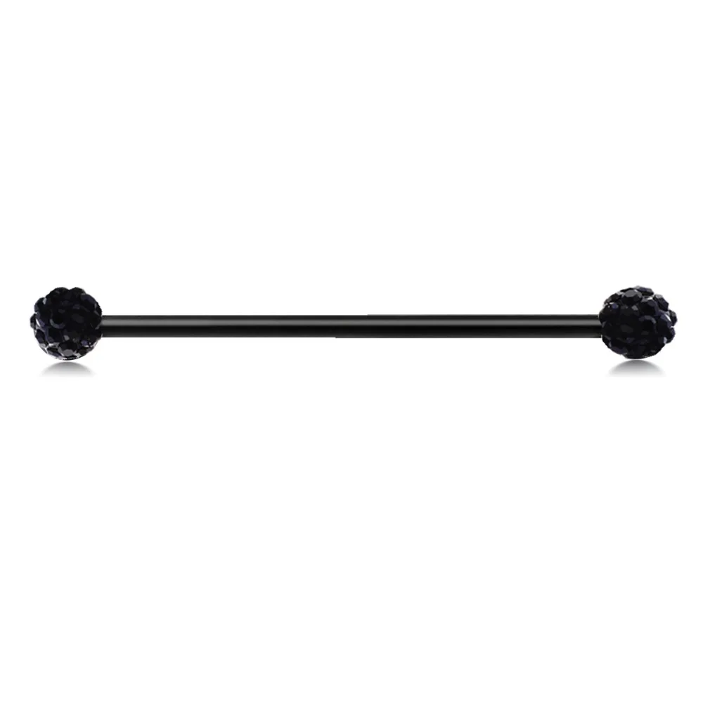 JUNLOWPY 4PC Stainless Steel 16G 14G Industrial Barbell Earring Tragus Cartilage Ear Piercing Sexy Body Jewelry For Women Men