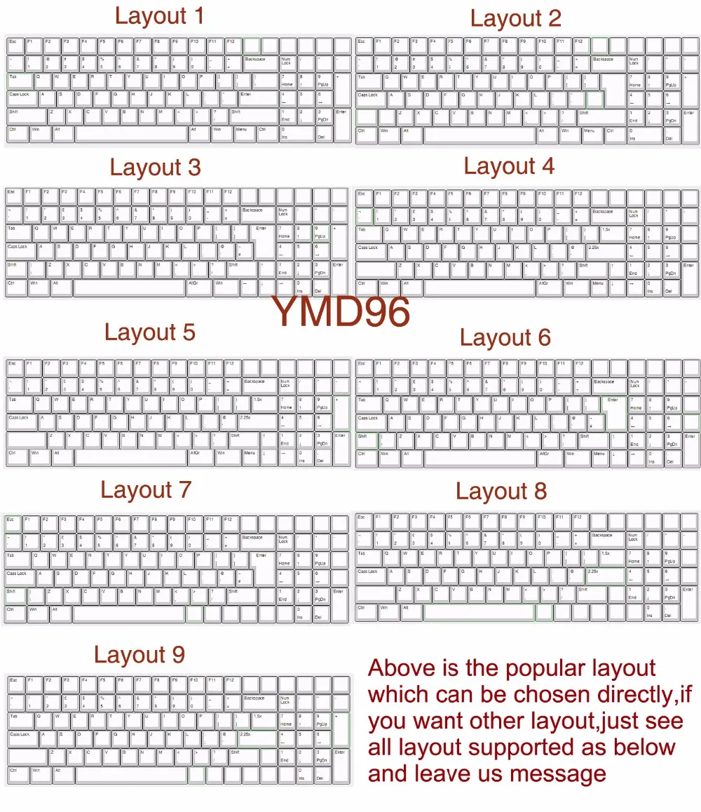 YMDK служба сборки для YMD96 YMD75 GH60 YD60M YD40 переключатели светодиодов