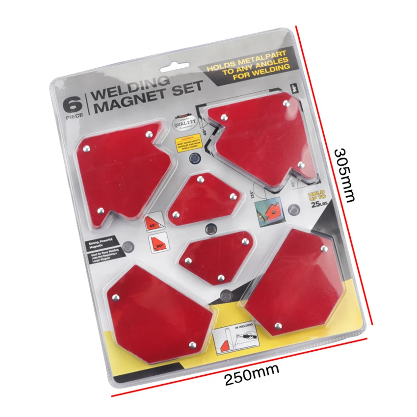 

6pcs/set Triangle Welding Positioner Without Switch Welding Accessories Magnetic Fixed Angle Soldering Locator Tool Multi-size