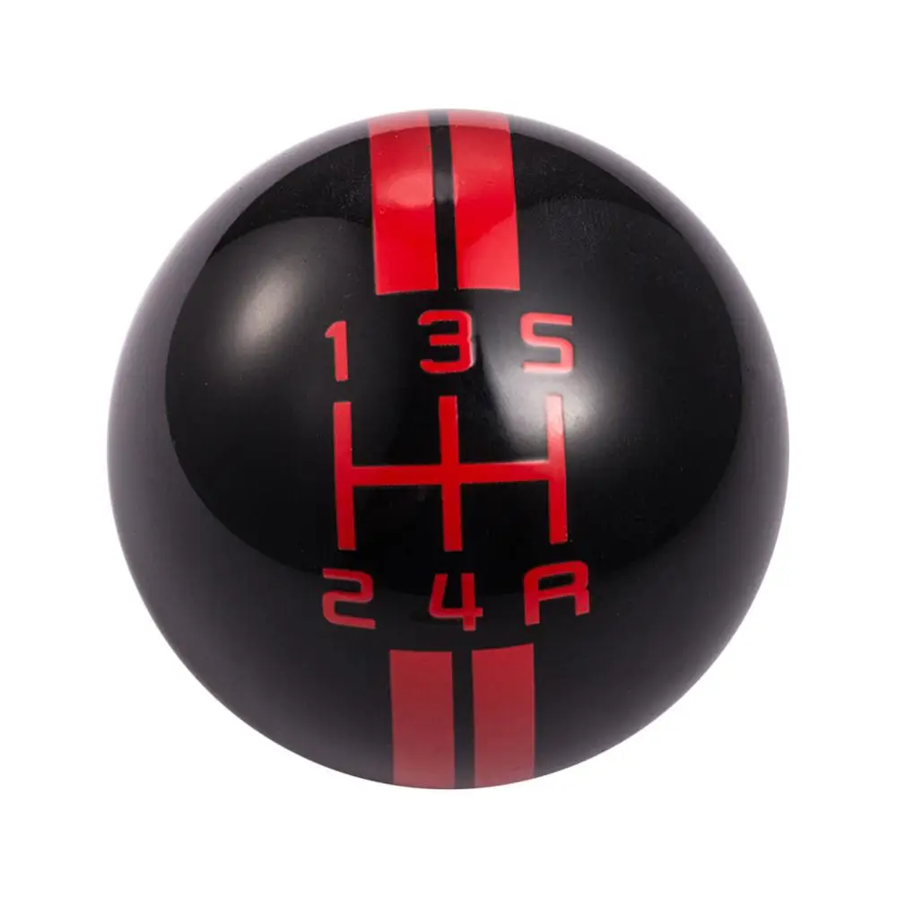 Black Red Letter 5 Скорость автомобиля Шестерни переключения передач ручки автомобиля Скорость ручной Шестерни рукоятка рычага переключения передач рычаг переключения передач - Название цвета: Black Red Letter