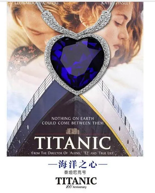 Новое поступление посеребренные хрустальные подвески в форме сердца ожерелье