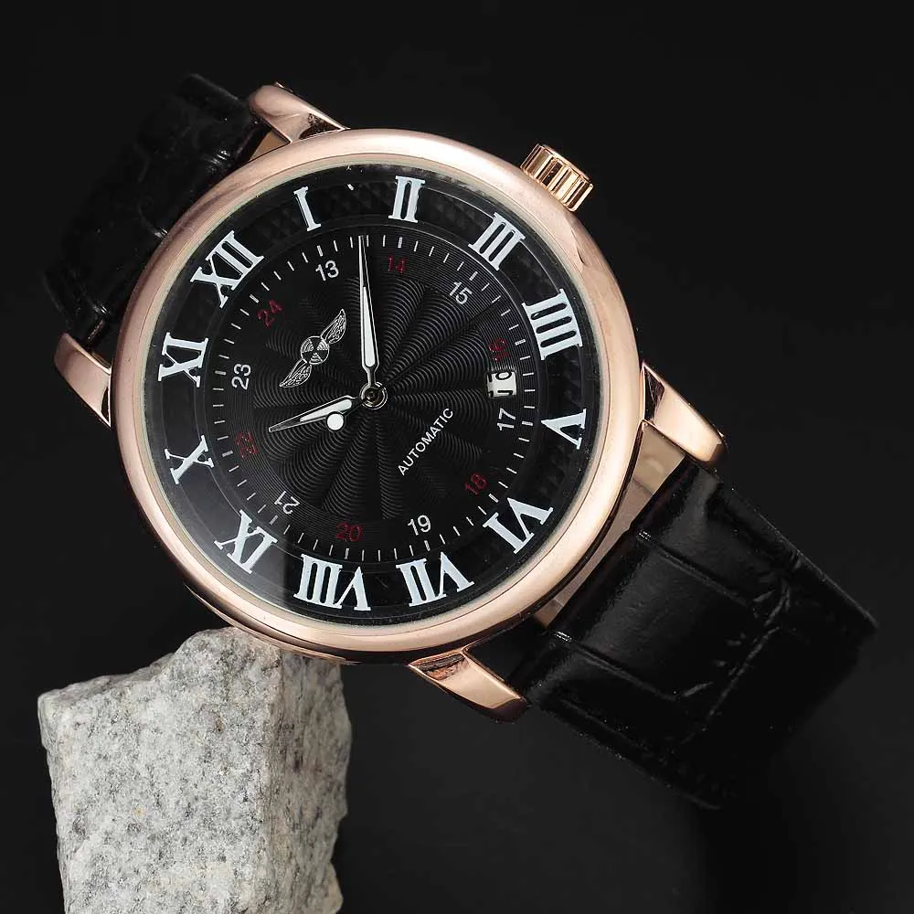 Топ бренд WINNER платье автоматические механические часы для мужчин золотой чехол