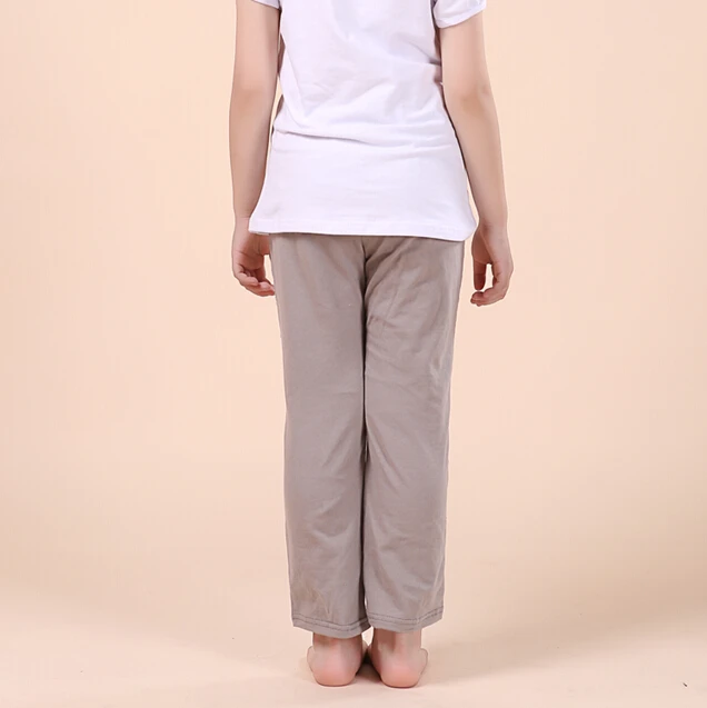 Штаны для девочек серебристого цвета блестящие серые леггинсы школьниц на день