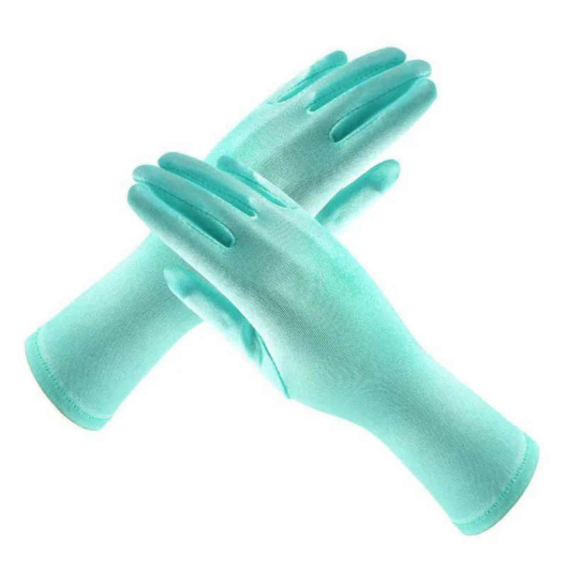 MUABABY/перчатки для девочек коронация Эльзы 9 цветов парча короткий длинный палец 24