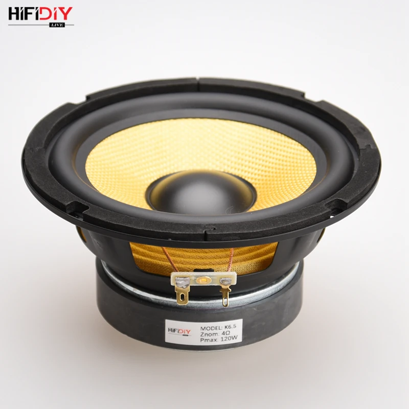 

HIFIDIY LIVE HIFI speakers DIY 6 inch 6.5" Midbass Woofer speaker Unit 4 8 OHM 100W Glass fiber vibratory basin Loudspeaker K6.5