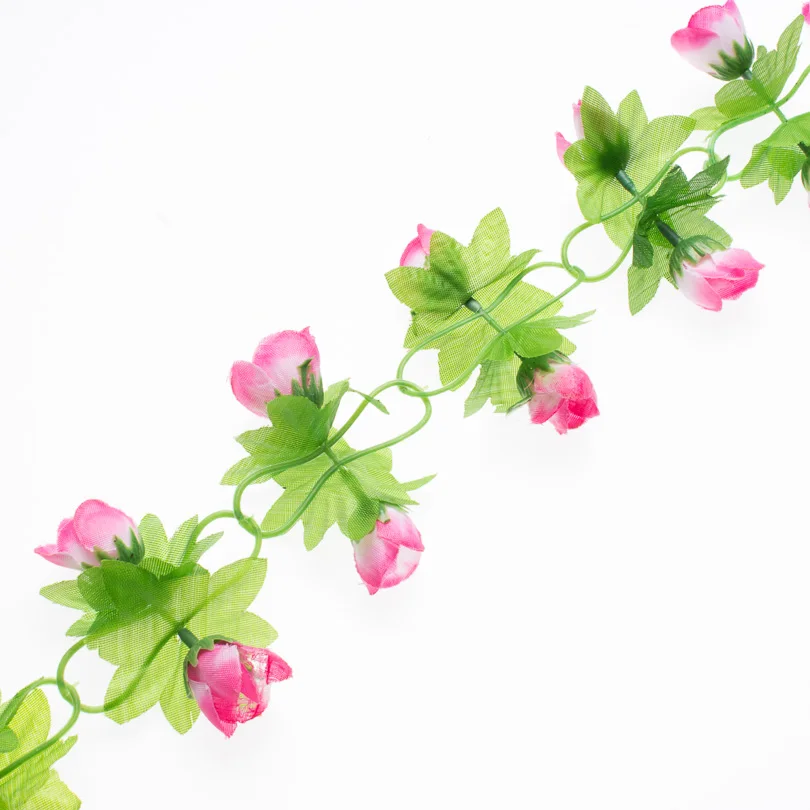 10pc 210cm Fake Silk Lotus Ivy Vine Artificial Flowers w/ Green Leaves Home Wedding Decoration Marriage Ornamental Garland Decor | Дом и сад