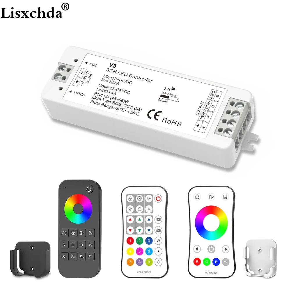 DC12 24V RF 2 4G RGB контроллер Светодиодная лента беспроводной Радиочастотный пульт