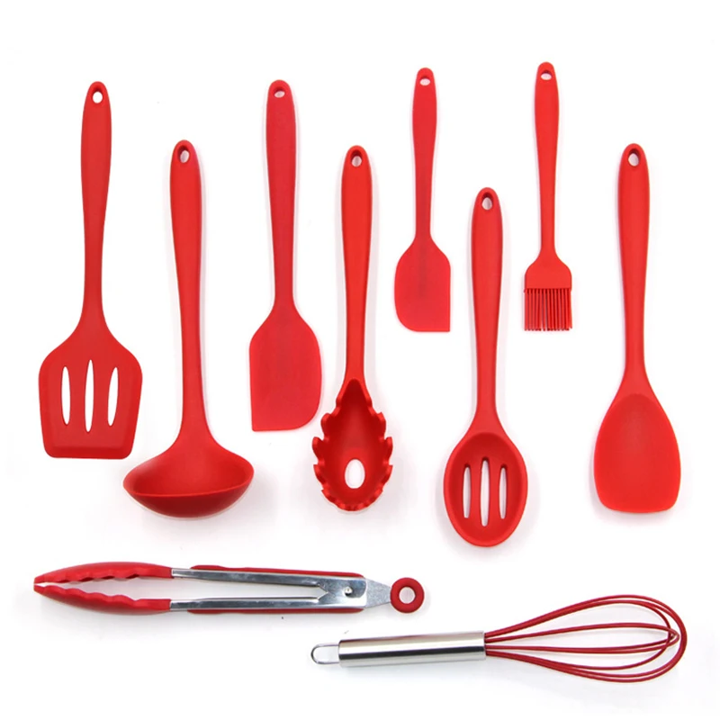 Набор силиконовой кухонной утвари антипригарные кухонные инструменты Tong Spoon
