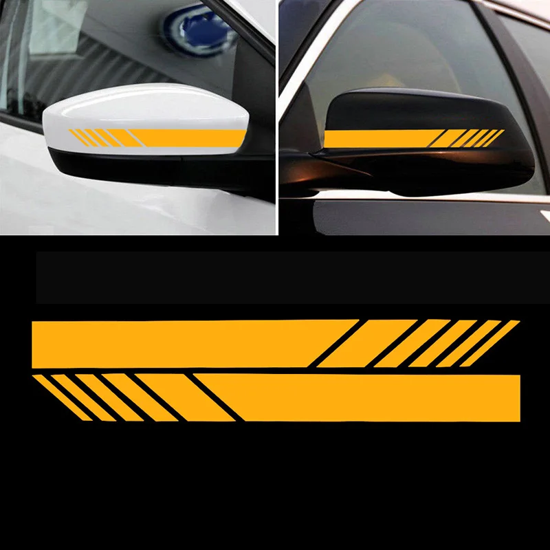 2pcs Rear View Mirror Sticker Reflective Car Stickers and Decals stickers Mirrors Decoration Exterior Accessories cardecal | Автомобили и
