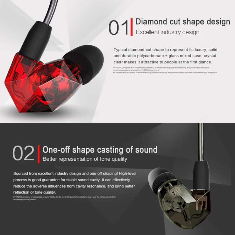 VSONIC VSD3Si Встроенный микрофон с контролем уровня шума профессиональная HIFI