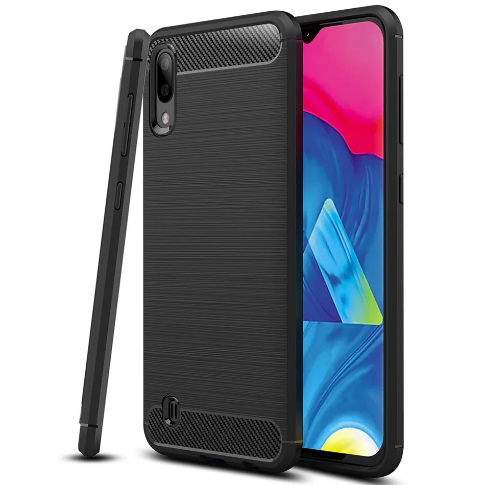 

Kolpler мягкий чехол для Samsung Galaxy M10 чехол из углеродного волокна Текстура Мягкий ТПУ силиконовый бампер на заднюю крышку для M10 чехол