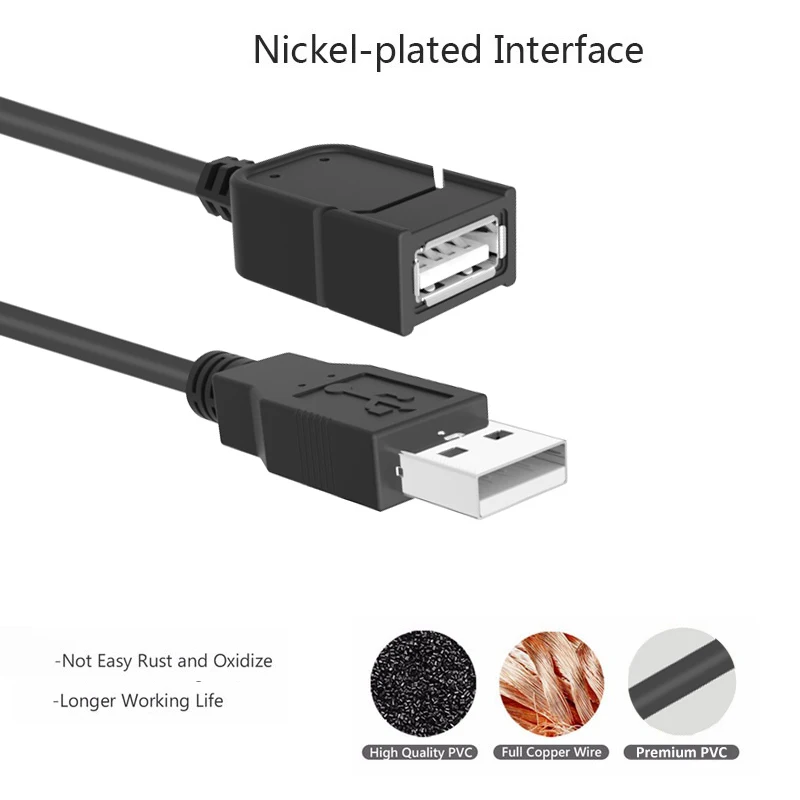 WMZ USB Удлинительный кабель USB-A штекерные кабели 1 5 м 2 0 адаптер-удлинитель кабеля