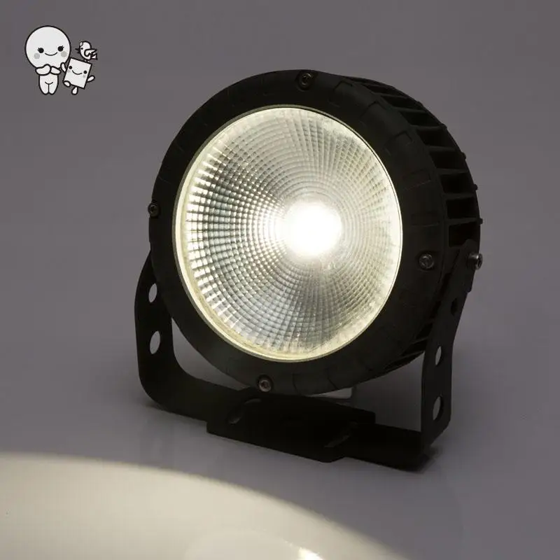 Открытый 10W20W30W50W черный алюминиевый круглый COB Светодиодный прожектор светильник