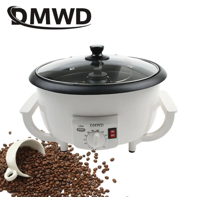 DMWD 110 V/220 V электрическая кофейная жаровня для сушки зерен, фруктов, арахиса, фасоли, жаровня, кофейные зерна, машина для выпечки, нагреватель, ЕС, США
