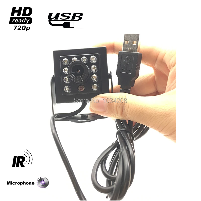 Инфракрасный USB микрофон для камеры 720P 30 кадров в секунду|Камеры видеонаблюдения|