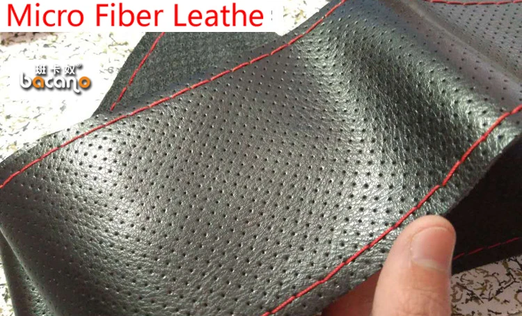 hot micro fiber leather Steering Wheel Cover Car Styling Accessories Volante Esportivo DIY Handmade Case With Needles and Thread |