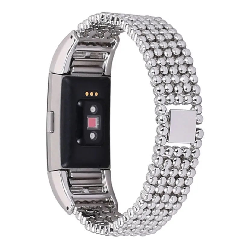 Браслет со стальными бусинами Смарт часы ремешок для Fitbit Charge 2 (2016) SZ1219|bracelet smart