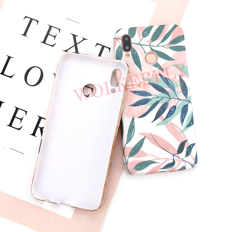 Чехол для телефона с сердечком для huawei P20 Lite P20 Pro mate 20 Pro Nova 4 3 3i летний Твердый чехол из поликарбоната с изображением листьев вишни клубники