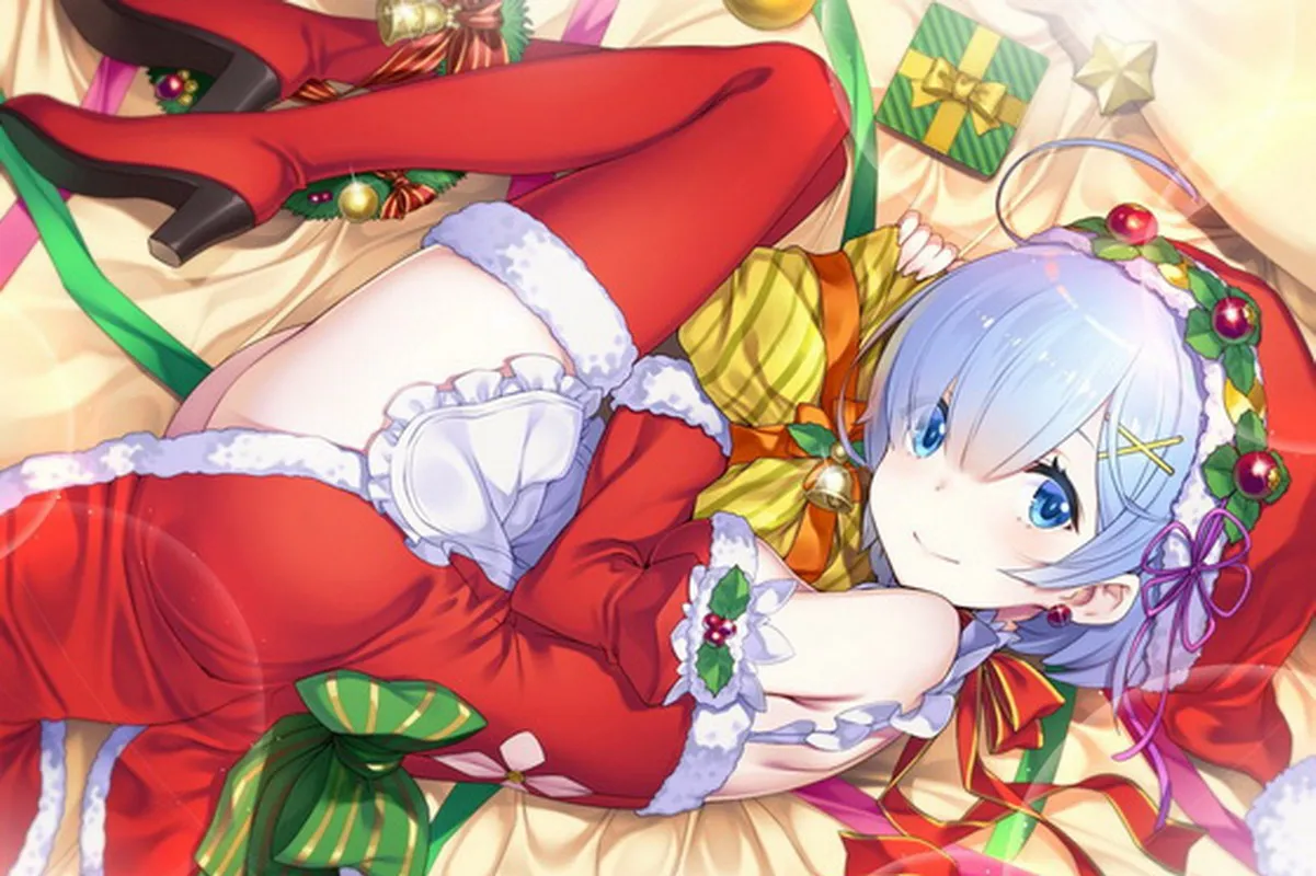 Домашний текстиль Рождество Re:ZERO Anime Rem полиэстер/Микрозамша/2WT 2way 60*40 см