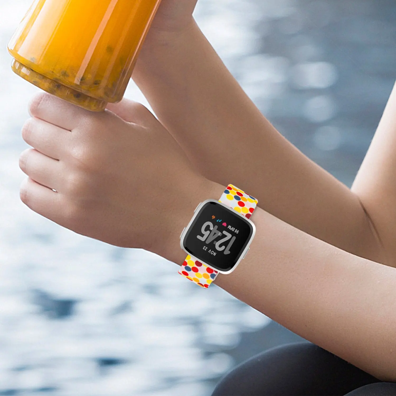 Ремешок с цветочным принтом для Fitbit Versa Band, силиконовые в форме цветка Браслет Fitbit Versa сменные браслеты браслет Ремешки для наручных часов