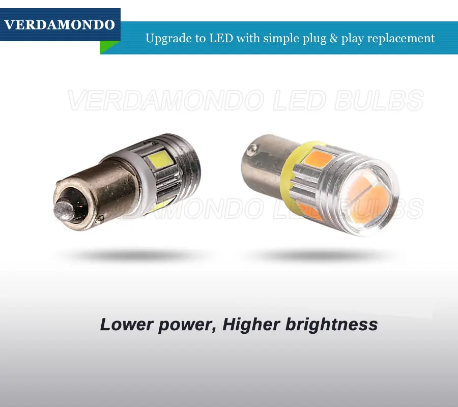 

2pcs BA9S T4W 6 Led 5630 5730 Smd Auto Clearance Car Marker Parking Bulbs Reading Dome Lamp License Plate Light
