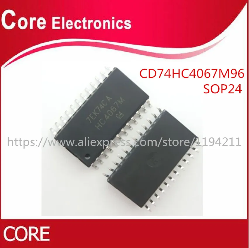 50 шт./лот CD74HC4067M96 CD74HC4067 74HC4067 лапками углублением SOP 24 IC.|Интегральные схемы| |