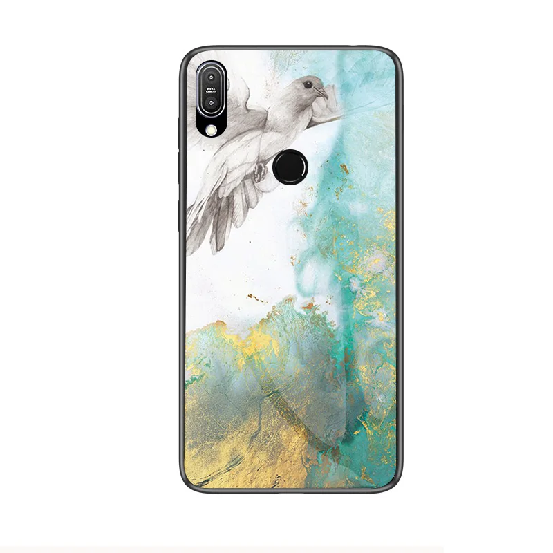 Чехол для телефона s для ASUS Zenfone Max Pro M2 ZB631KL M1 ZB602KL чехол с градиентной мраморной стеклянной силиконовой рамкой чехол для M1 ZB601KL - Цвет: 2