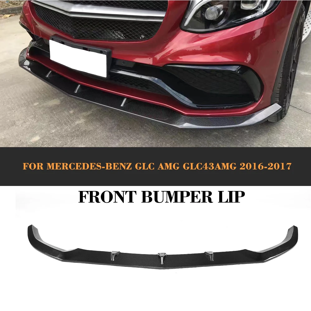 GLC класс углерода Волокно передний спойлер для Mercedes Benz x253 glc43 AMG 2016 2017 головы