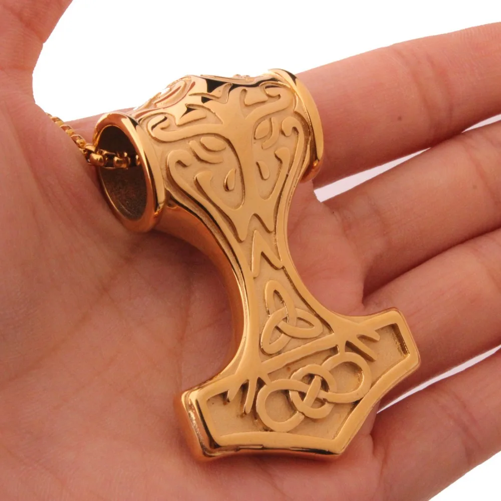 Новое прибытие Viking Mjolnir Rune Thor Hammer амулет викинга молоток скандинавский кулон