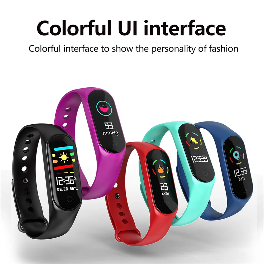OGEDA Sports Men Smart Watches Pulse Fitness Tracker Watch LED Digital Color Screen Bracelet 30M Waterproof Bluetooth M3S Clock | Наручные