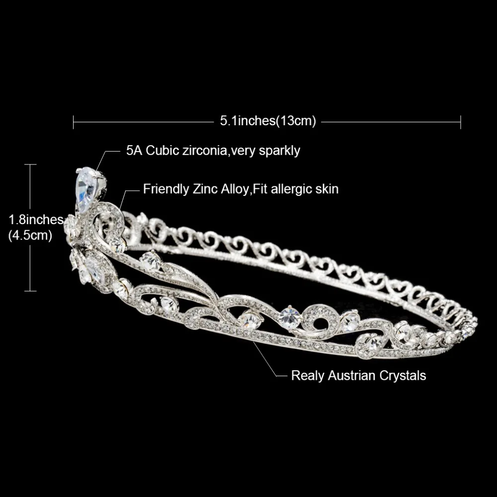 Женская свадебная тиара с инкрустацией инкрустированная натуральными