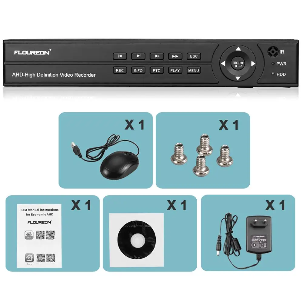 1080P 1080N CCTV видеонаблюдения цифровой видеорегистратор DVR 8CH видео 4RCA вход HDMI H.264 P2P