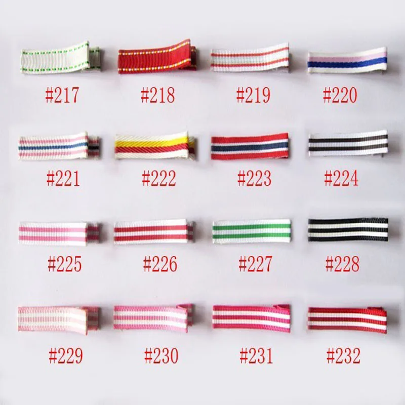 

120 pcs 1.78 "lined Double Pronged Alligator 598 Color