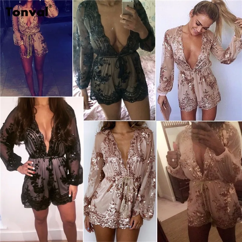 Женский свободный комбинезон с блестками повседневные шорты