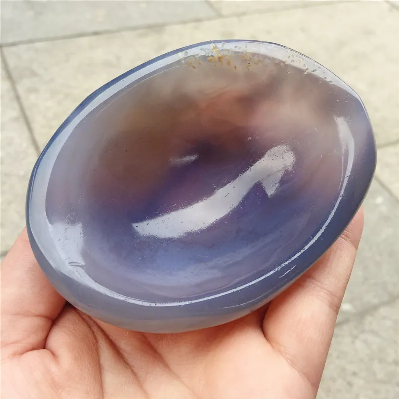 

Beautiful agate bowl agate Ashtray crystal ashtray for home decoration natural stone agate bowl Degaussing bowl 1pcs