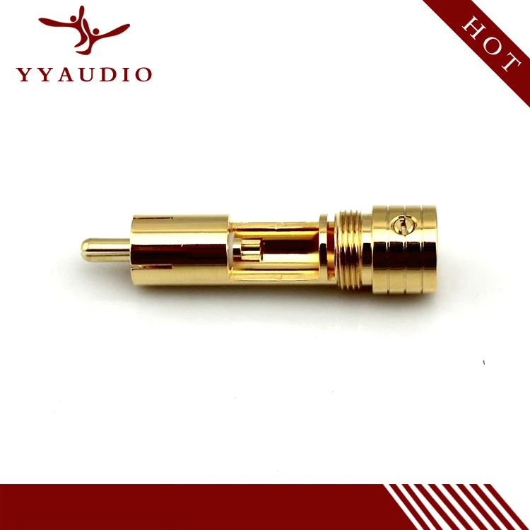 YYAUDIO Hi-End Liton 24K позолоченный разъем RCA