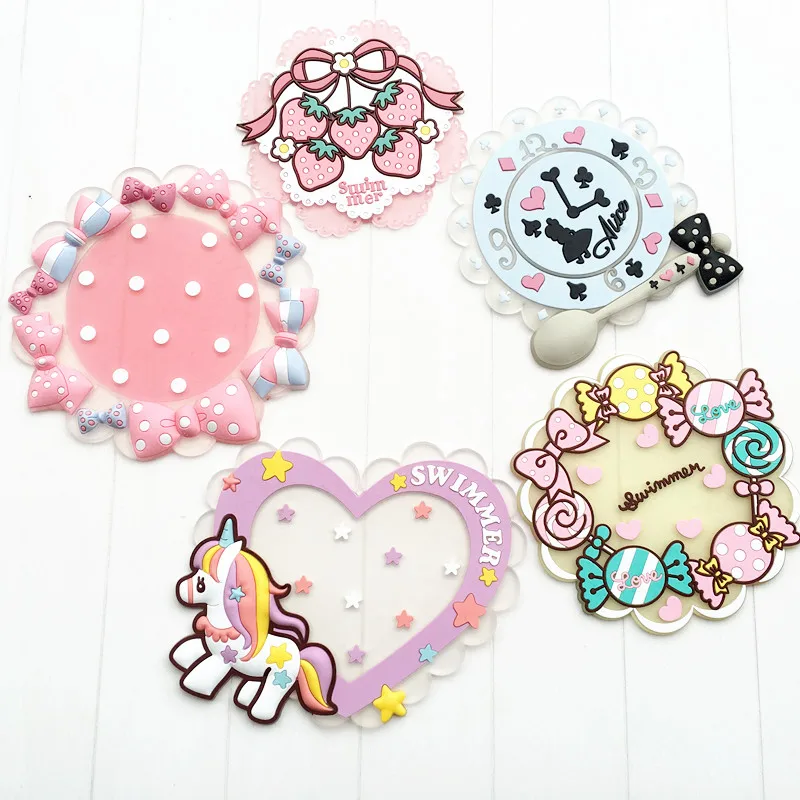 3 шт./компл. футляр из силикона с милым рисунком мультфильма подставки